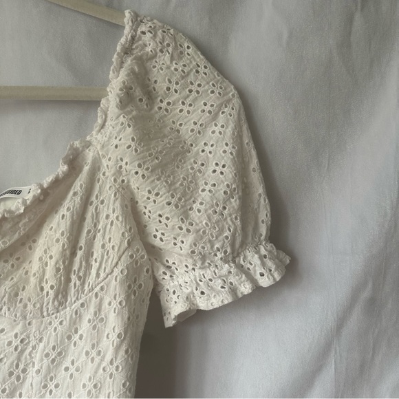 Missguided Eyelet Cotton Romper White Size 6 - Picture 5 of 12